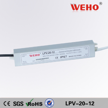 Professional manufacturer of ip67 20w ac/dc 12v dc led drivers
