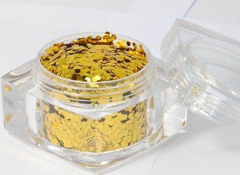 Non Toxic Gold Glitter Powder / Holographic Glitter Powder