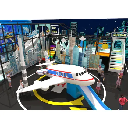 Premium Children's Indoor Playground Equipment with Fiberglass Slides and Playhouses