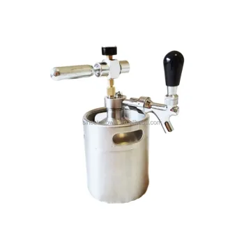 ALLIN Wholesale 304 Stainless Steel Home Use 3.6L Single Wall Draft Beer Keg Mini Growler