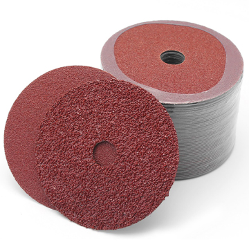 4Inch 5/8\" Arbor Hole Aluminum Oxide Fiber Disc for Metal Grinding #24-#120