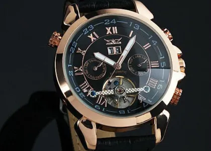 Black Dial Week Tourbillon Automatic Watch For Precision Time