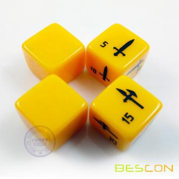 Colorful Blank Dice, counting cubes