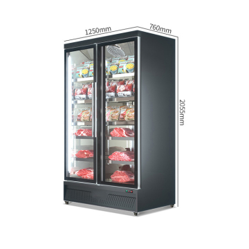 Commercial Upright Glass Door Refrigerator-Freezer