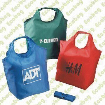 Foldable Shopping Tote Bags, Made of Nylon/Polyester