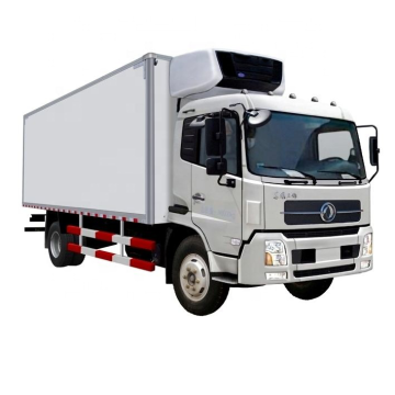 Dongfeng 4x2 10 -ton Trak Sejuk - Kotak Trak Van &amp; Freezer yang disesuaikan