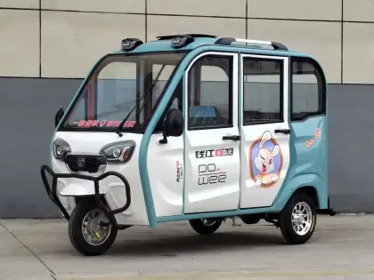 Five fully enclosed complete vehicles