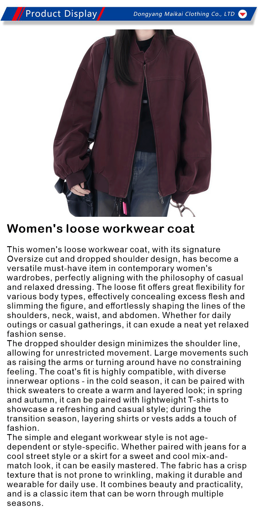 Women s Cargo Jacket Loose