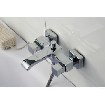 Bath Faucet, Wall Mounted Dual Handle Bath/Shower Mixer