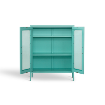 Freestanding Metal Storage Cabinets with Shelves and Doors