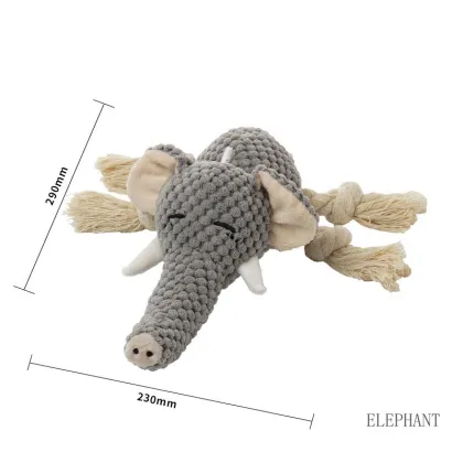 Durable Plush Elephant Dog Toy