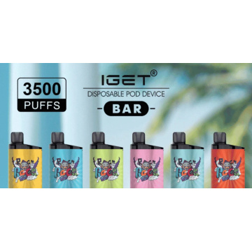 Iget Bar 3500 Puffs 5% Strong Nic In Stock