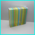 High quality custom stripe service rectangle soft crease storage folding plastic box gift