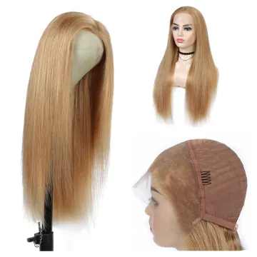 X-TRESS Long 4*13 Straight Human Hair Extension Wig Lace Frontal Wig Brown Colored Brazilian Virgin Human Lace Natural Hair Wig