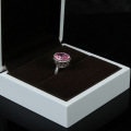 Custom Hinged Paper Ring Box Jewelry White