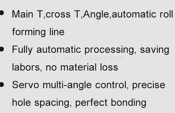 خط إنتاج آلة T celling الأوتوماتيكية