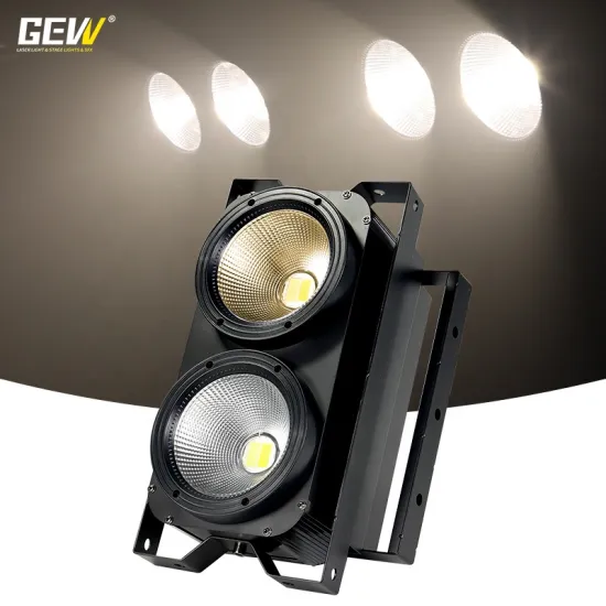 GEVV Stage Lights 2*100W Warm White + Cold White COB LED Audience Blinder