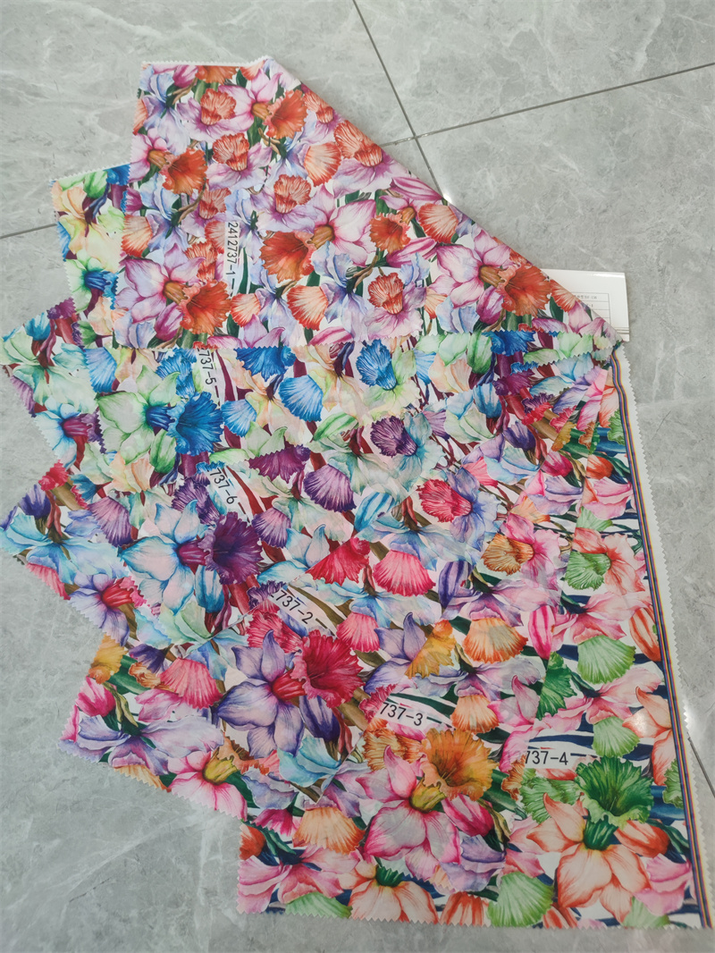 Kain sifon cetak digital Digital Printed Chiffon Fabrics