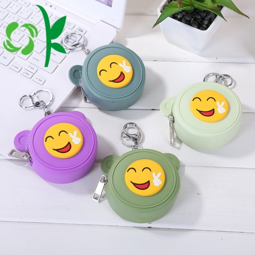 Mini Silicone công suất lớn Coin Purse với dây kéo