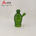 Vaso de vidro verde de estilo vintage de borosilicato Ato Borossilicato