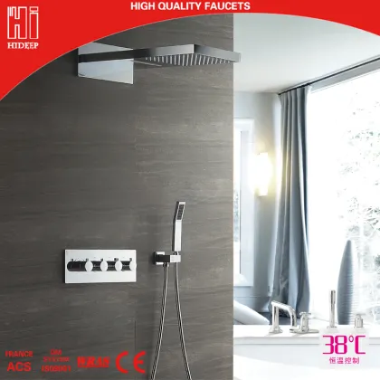 HIDEEP shower set for bathroom three function constant temperature shower faucet set