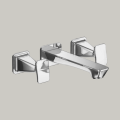 Wall mounted basin mixer