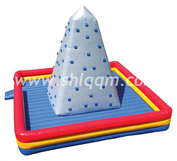 2014 Hot sports game inflatable climbing wall with high quality