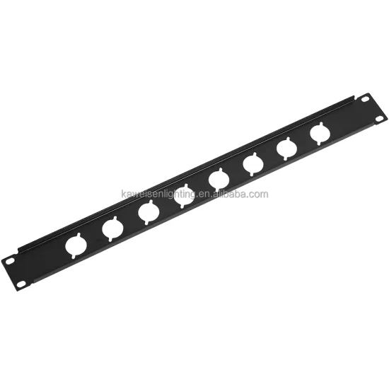 1U Metal Female-to-Female BNC Patch Panel with 8 Ports - 19\" Rack Mount Blank Chassis