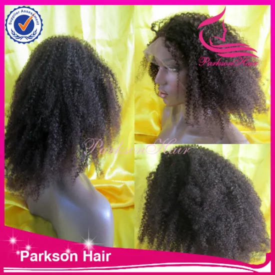 Cheap and fine hot sale high density human hair curly 8-26inch jerry curl short full lace wig