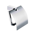 Paper roll holder with dust cover for washroom