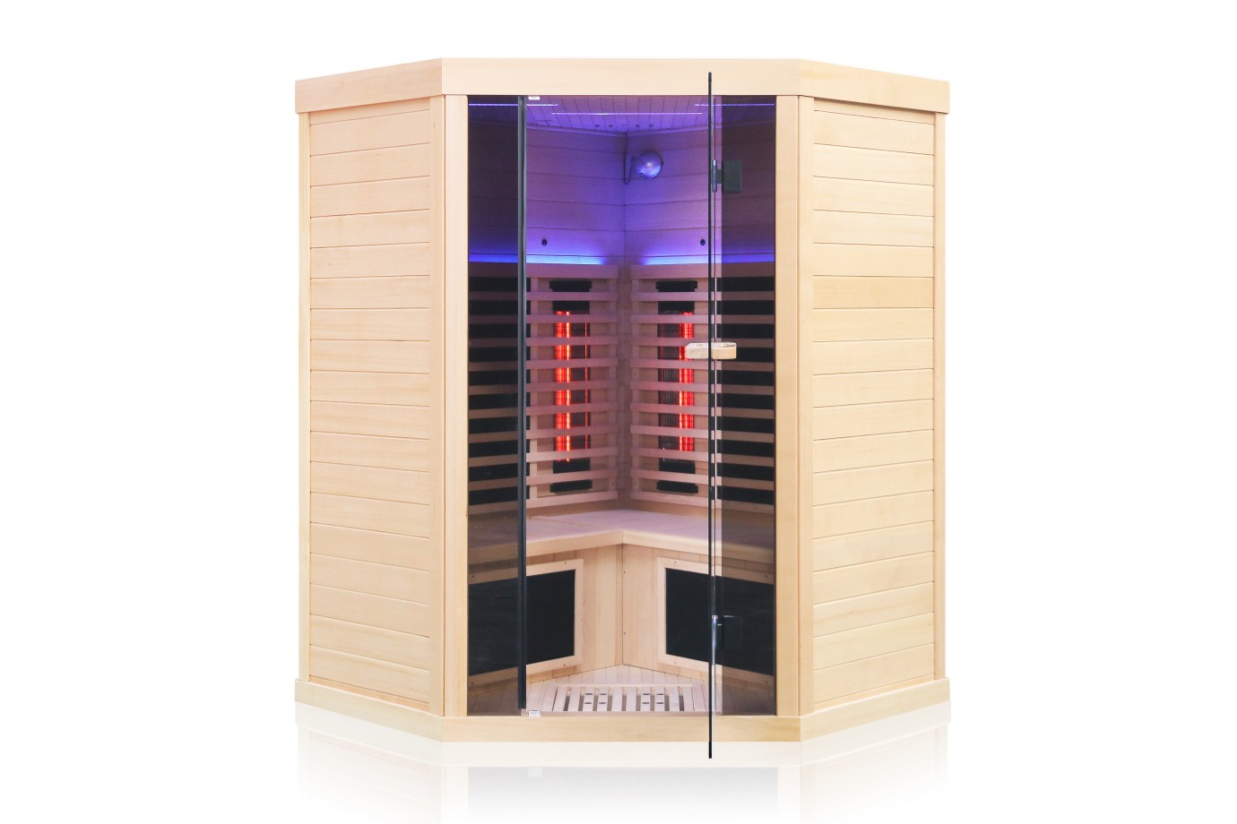 Four-person head infrared sauna room: A multi-person health preservation haven in a small space Traditional saunas often have