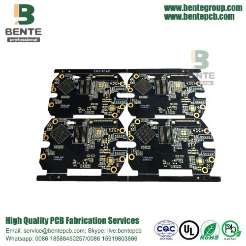 Black Ink 6 Layers IT180 High TG PCB ENIG Thick Gold BGA
