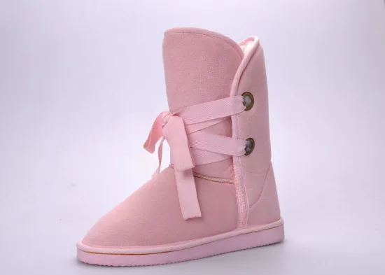 Pink Casual Childrens Winter Boots Waterproof , Micro Fiber Shearing