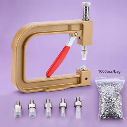 ABS Round Imitation Beads Kits Beads Punching Machine for Garment Shoes Manual Beading Machine
