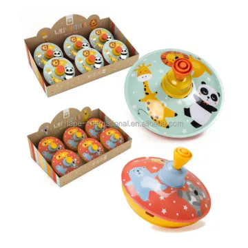 Colorful Eco-friendly Material Peg-top Spinning Top with Gyro Peg: A Fun and Bouncy Toy for Kids