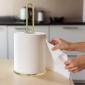 Porta-toalhas de papel dourado para balcão de cozinha