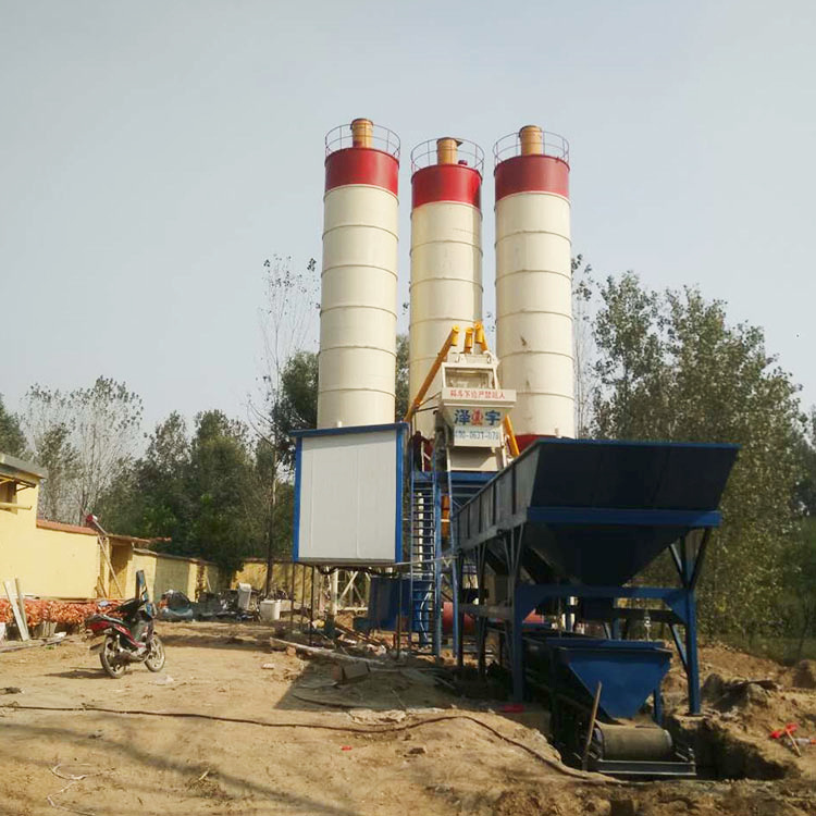 HZS50 fixed type concrete batcing plant