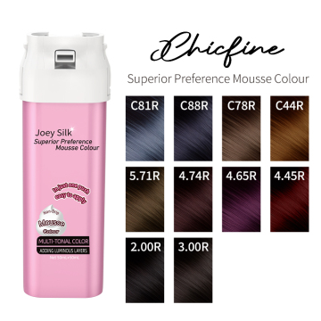 China Manufacturer Natural Herbal Hair Mousse Color with Long-Lasting Effect
