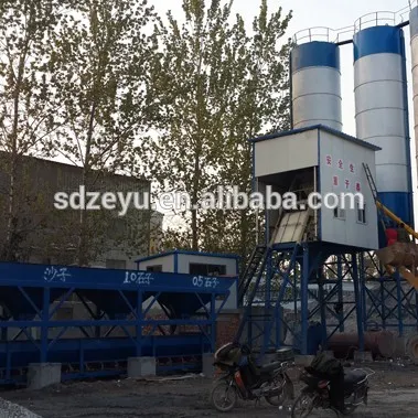 construction equipment cement concrete mixing station HZS75