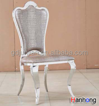 Iron Metal High Chairs with Stainless Steel Legs for Restaurant Furniture