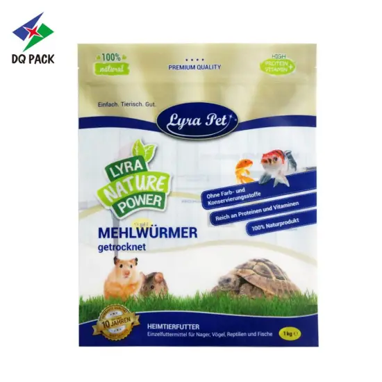 Customized printing stand up zipper pouch for food packaging bag resealable zipper