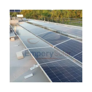 Emperysolar Aluminum Solar Ballast Roof-Mount HDPE Plastic Solar Ballasted Roof Top PV Mounting System