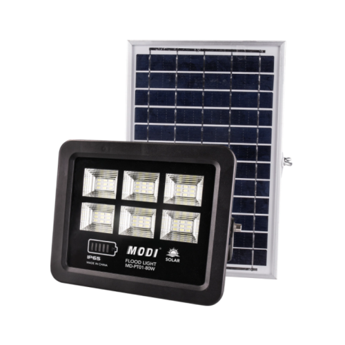 High brightness solar flood light with motion sensor