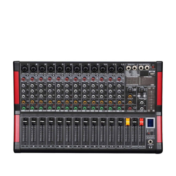 Professional GAX-M12: 12-Channel Mixing Console with Bluetooth and Power Amplifier