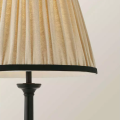 Burgundy Clara Lamp With Tailored Pleated Shade