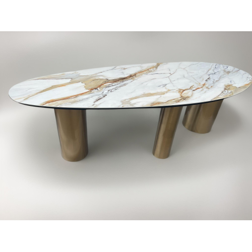 Luxury Classical Marble Top Dining Table for 8