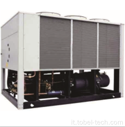 Refrigeratore d'acqua industriale a vite raffreddato ad aria a doppio compressore