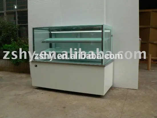 Straight glass cake display refrigerator showcase