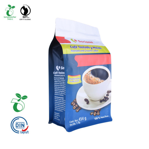 Industrial Degradability Cornstarch Square Bottom Coffee Packaging