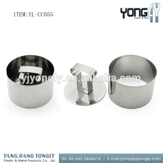 Stainless steel with Pusher mini cake mold